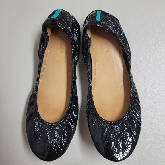 Teiks By Gravielli Obsidan Black Patent Leather Ballet Flats Size 9. - Picture 3 of 9